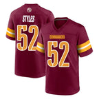W.Commanders #52 Sonny Styles Player Burgundy Home Game Stitched Jerseys