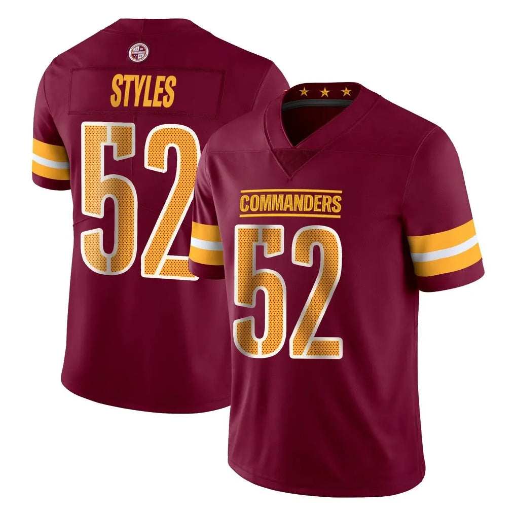 W.Commanders #52 Sonny Styles Player Burgundy Limited Vapor Home Game Stitched Jerseys