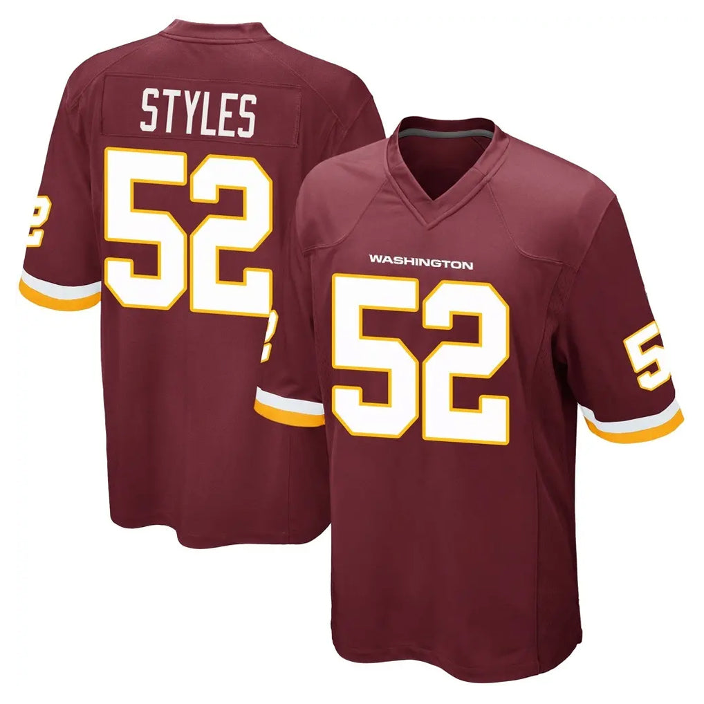 W.Commanders #52 Sonny Styles Player Burgundy Team Color Home Game Stitched Jerseys