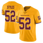 W.Commanders #52 Sonny Styles Player Gold Limited Color Rush Home Game Stitched Jerseys