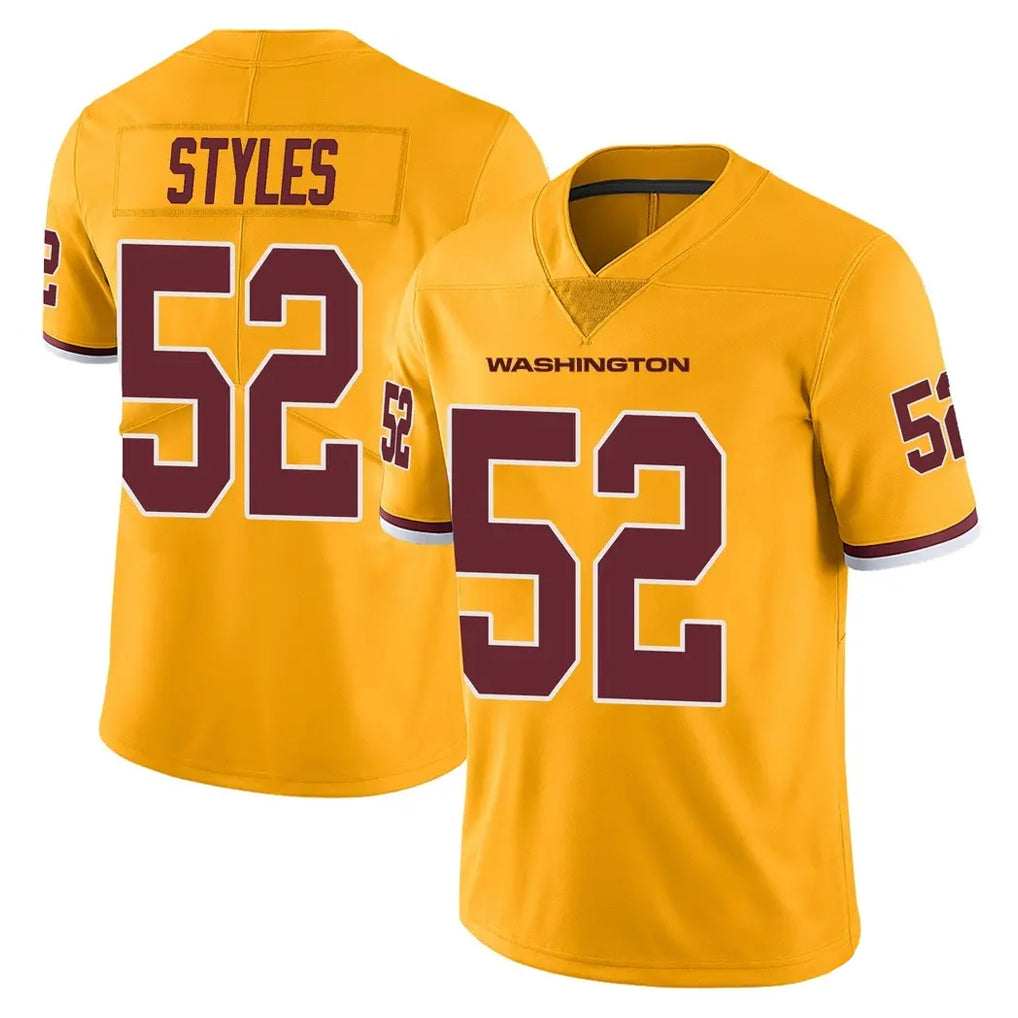 W.Commanders #52 Sonny Styles Player Gold Limited Color Rush Home Game Stitched Jerseys