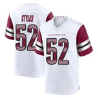 W.Commanders #52 Sonny Styles Player White Game Home Stitched Jerseys