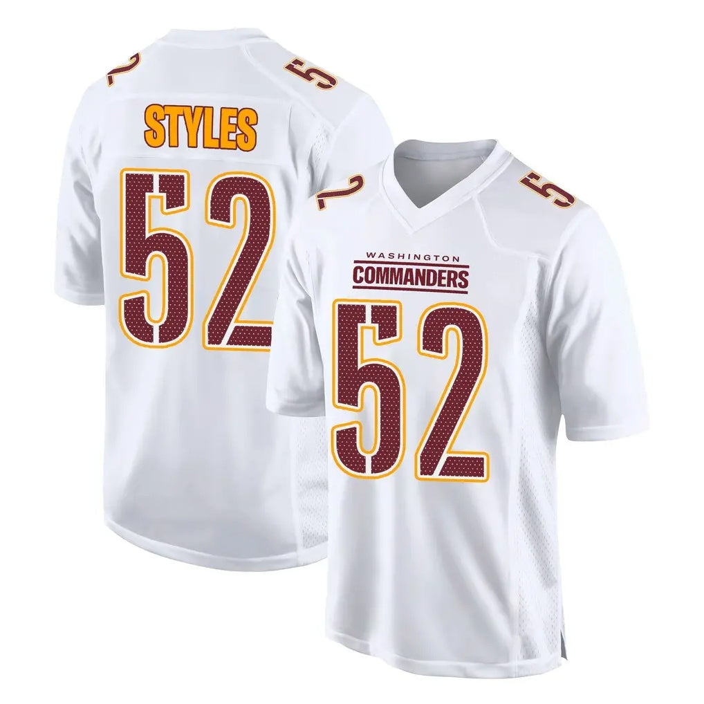W.Commanders #52 Sonny Styles Player White Tundra Fashion Home Game Stitched Jerseys