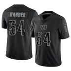 W.Commanders #54 Bobby Wagner Player Black RFLCTV Limited Stitched Jerseys