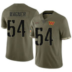 W.Commanders #54 Bobby Wagner Player Olive Salute To Service Limited Stitched Jerseys