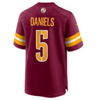 W.Commanders #5 Jayden Daniels Burgundy 2024 Draft First Round Pick Player Game Stitched Jersey