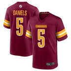W.Commanders #5 Jayden Daniels Burgundy 2024 Draft First Round Pick Player Game Stitched Jerseys