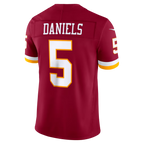 W.Commanders #5 Jayden Daniels Burgundy Team Vapor F.U.S.E. Stitched Limited Jerseys
