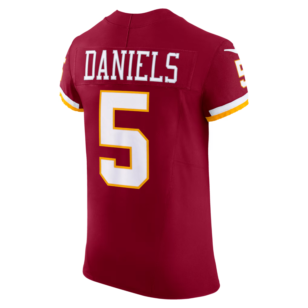 W.Commanders #5 Jayden Daniels Burgundy Vapor F.U.S.E. Elite Stitched Jerseys