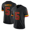 W.Commanders #5 Jayden Daniels Player Black Limited Vapor Home Game Stitched Jerseys