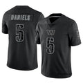 W.Commanders #5 Jayden Daniels Player Black RFLCTV Limited Stitched Jerseys