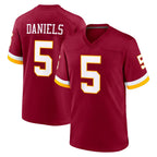 W.Commanders #5 Jayden Daniels Player Burgundy Game Home Stitched Jerseys
