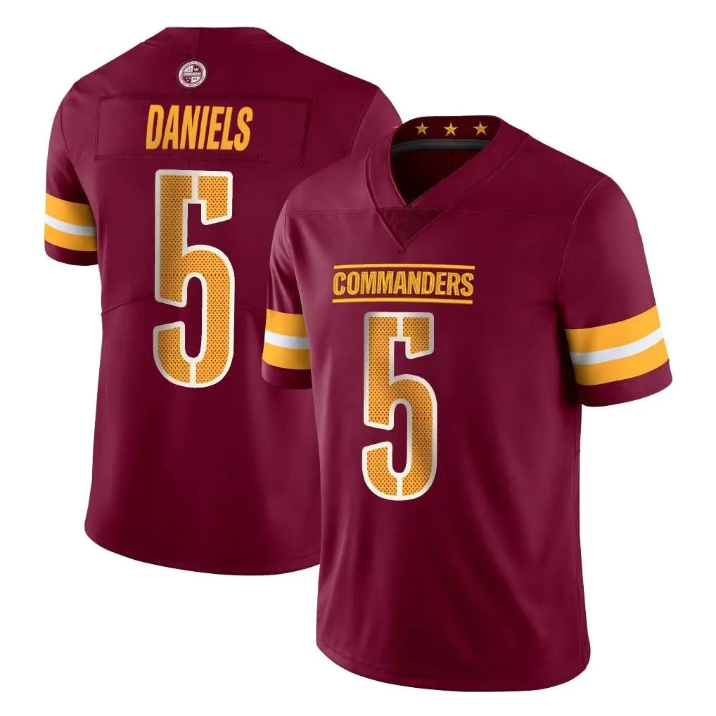 W.Commanders #5 Jayden Daniels Player Burgundy Limited Vapor Home Game Stitched Jerseys