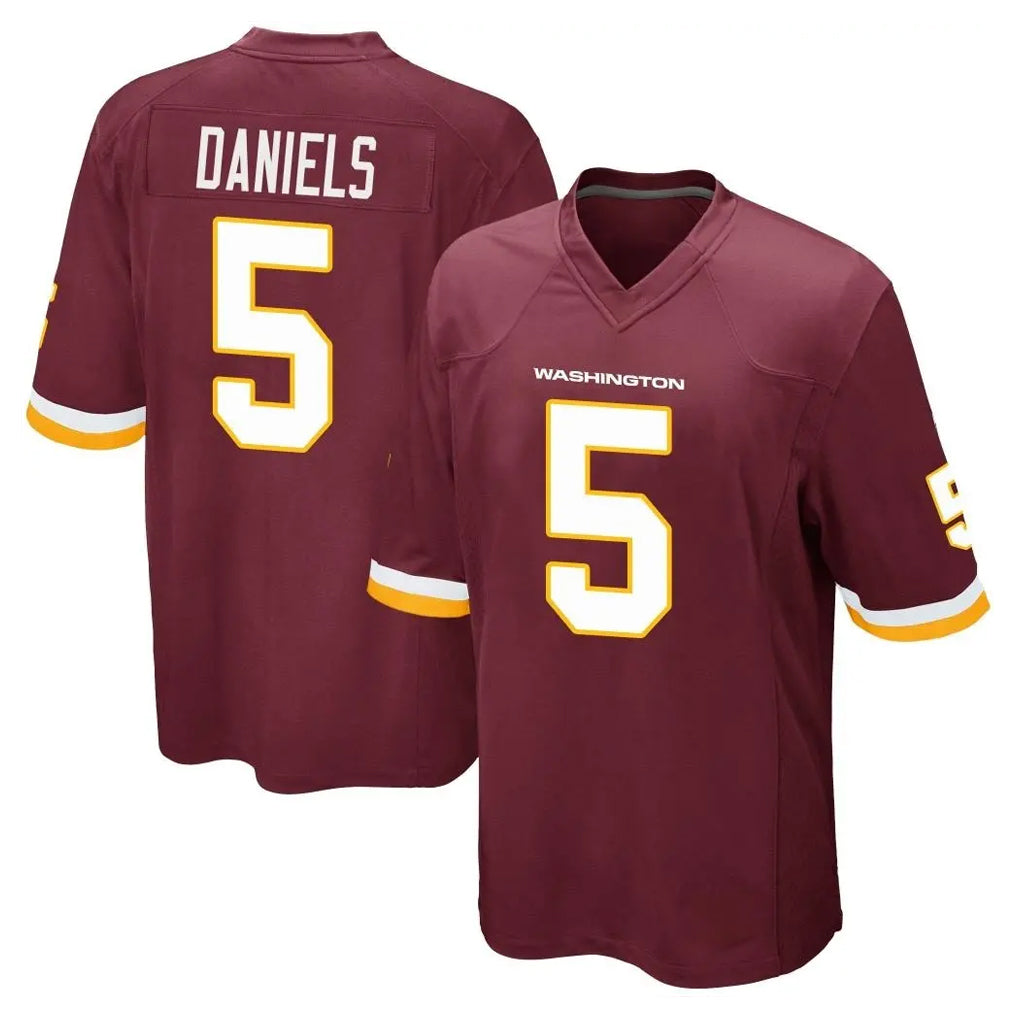 W.Commanders #5 Jayden Daniels Player Burgundy Team Color Home Game Stitched Jerseys