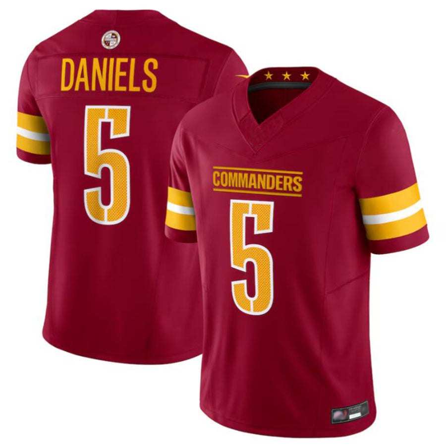 W.Commanders #5 Jayden Daniels Player Burgundy Vapor F.U.S.E. Limited Stitched Jerseys