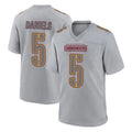 W.Commanders #5 Jayden Daniels Player Gray Atmosphere Fashion Home Game Stitched Jerseys