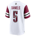 W.Commanders #5 Jayden Daniels White 2024 Draft First Round Pick Player Game Stitched Jersey