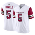 W.Commanders #5 Jayden Daniels White Vapor F.U.S.E. Limited Home Game Stitched Jerseys