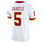 W.Commanders #5 Jayden Daniels White Vapor F.U.S.E. Stitched Limited Jerseys