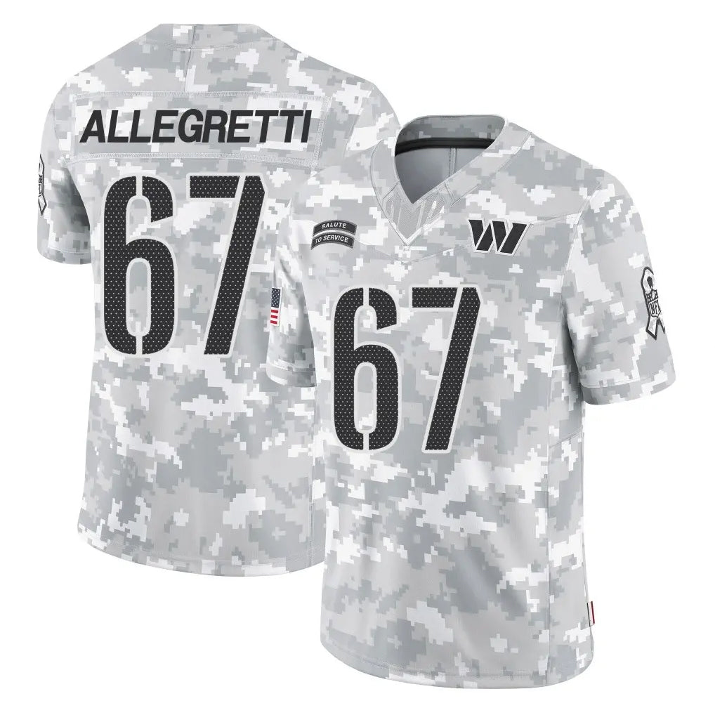 W.Commanders #67 Nick Allegretti Player Arctic Camo Limited Salute To Service Home Game Stitched Jerseys