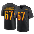 W.Commanders #67 Nick Allegretti Player Black Home Game Stitched Jerseys