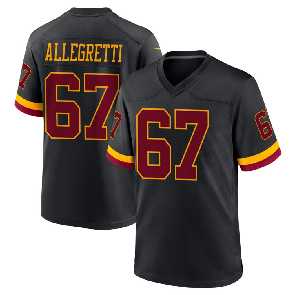 W.Commanders #67 Nick Allegretti Player Black Limited Home Game Stitched Jerseys