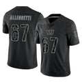 W.Commanders #67 Nick Allegretti Player Black Limited Reflective Home Game Stitched Jerseys