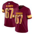 W.Commanders #67 Nick Allegretti Player Burgundy Limited Vapor Home Game Stitched Jerseys