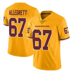W.Commanders #67 Nick Allegretti Player Gold Limited Color Rush Home Game Stitched Jerseys