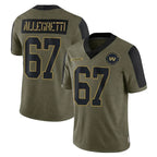 W.Commanders #67 Nick Allegretti Player Olive Salute To Service Limited Game Stitched Jerseys