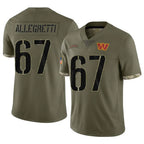 W.Commanders #67 Nick Allegretti Player Olive Salute To Service Limited Home Game Stitched Jerseys