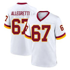 W.Commanders #67 Nick Allegretti Player White Home Game Stitched Jerseys