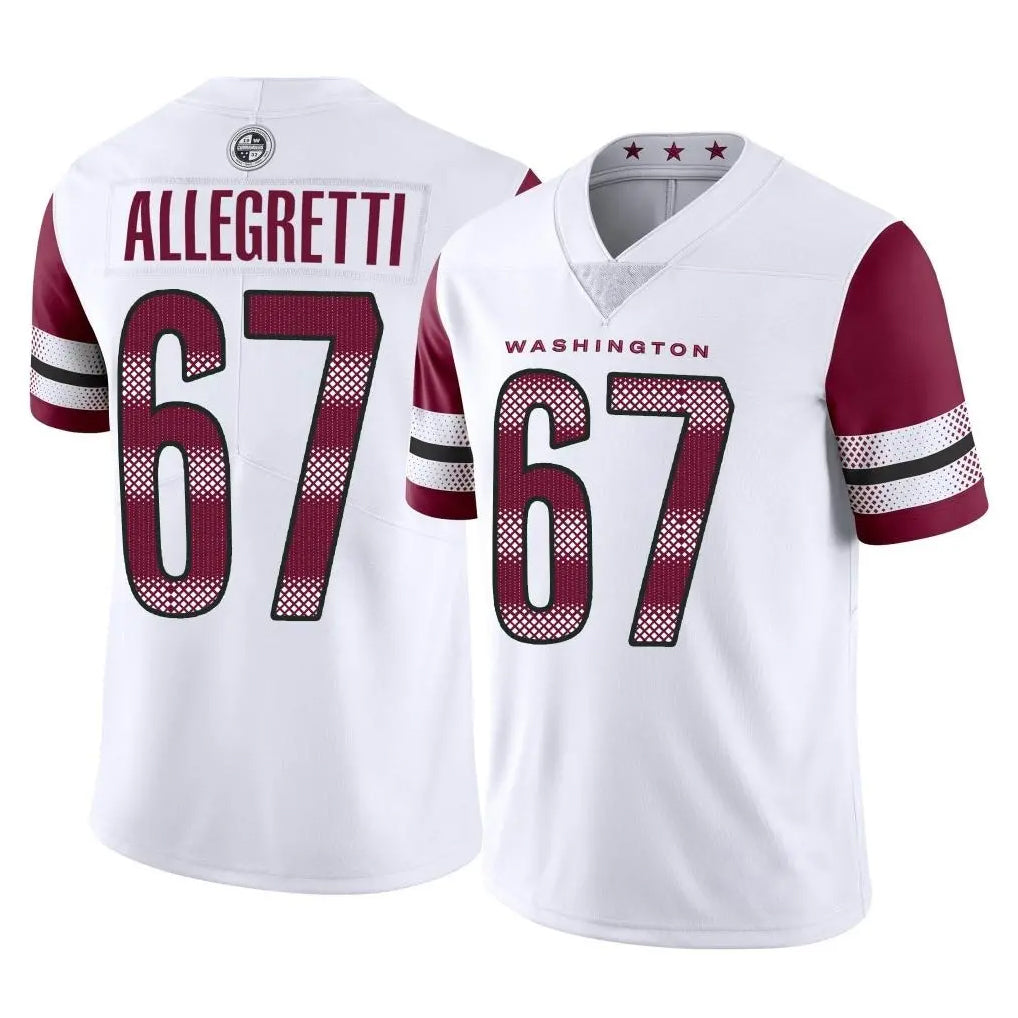 W.Commanders #67 Nick Allegretti Player White Limited Vapor Home Game Stitched Jerseys