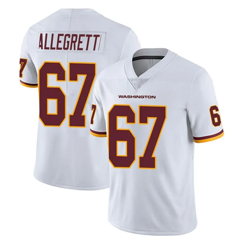 W.Commanders #67 Nick Allegretti Player White Limited Vapor Untouchable Home Game Stitched Jerseys