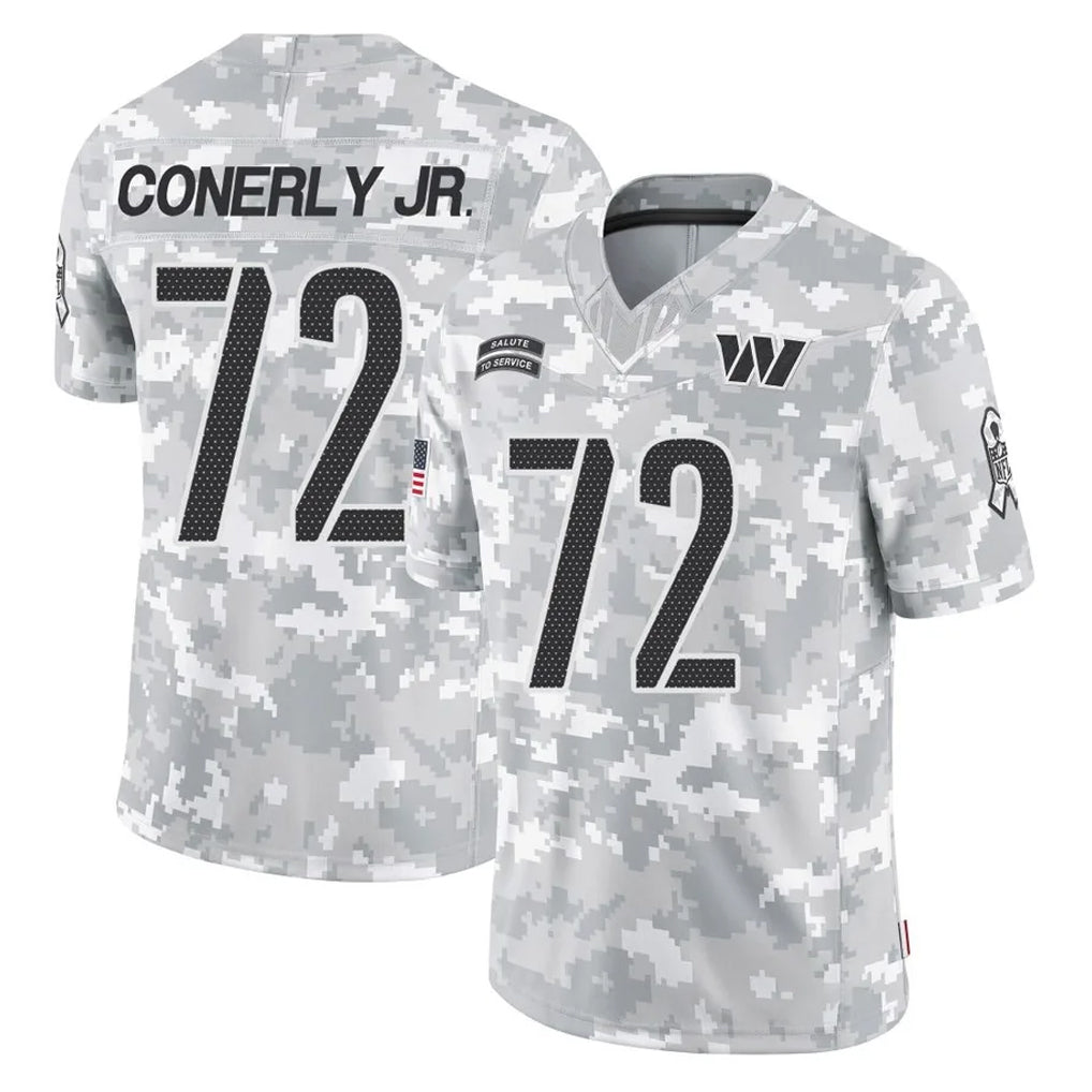 W.Commanders #72 Josh Conerly Jr. Player Arctic Camo Limited Salute To Service Home Game Stitched Jerseys