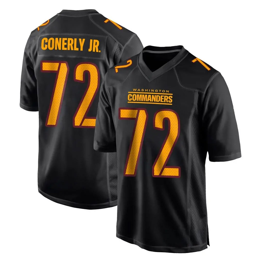 W.Commanders #72 Josh Conerly Jr. Player Black Carbon Fashion Home Game Stitched Jerseys