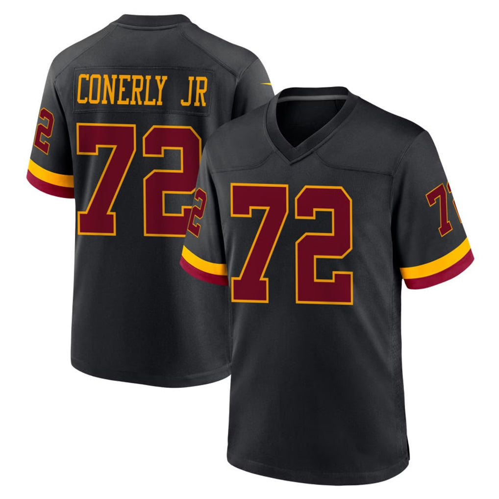 W.Commanders #72 Josh Conerly Jr. Player Black Limited Home Game Stitched Jerseys