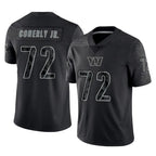 W.Commanders #72 Josh Conerly Jr. Player Black Limited Reflective Home Game Stitched Jerseys