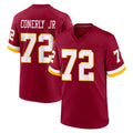 W.Commanders #72 Josh Conerly Jr. Player Burgundy Game Home Stitched Jerseys