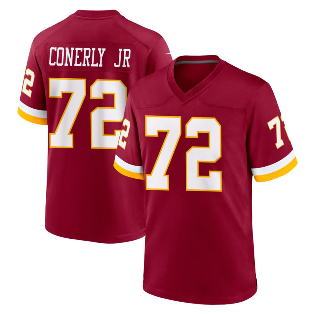W.Commanders #72 Josh Conerly Jr. Player Burgundy Game Home Stitched Jerseys