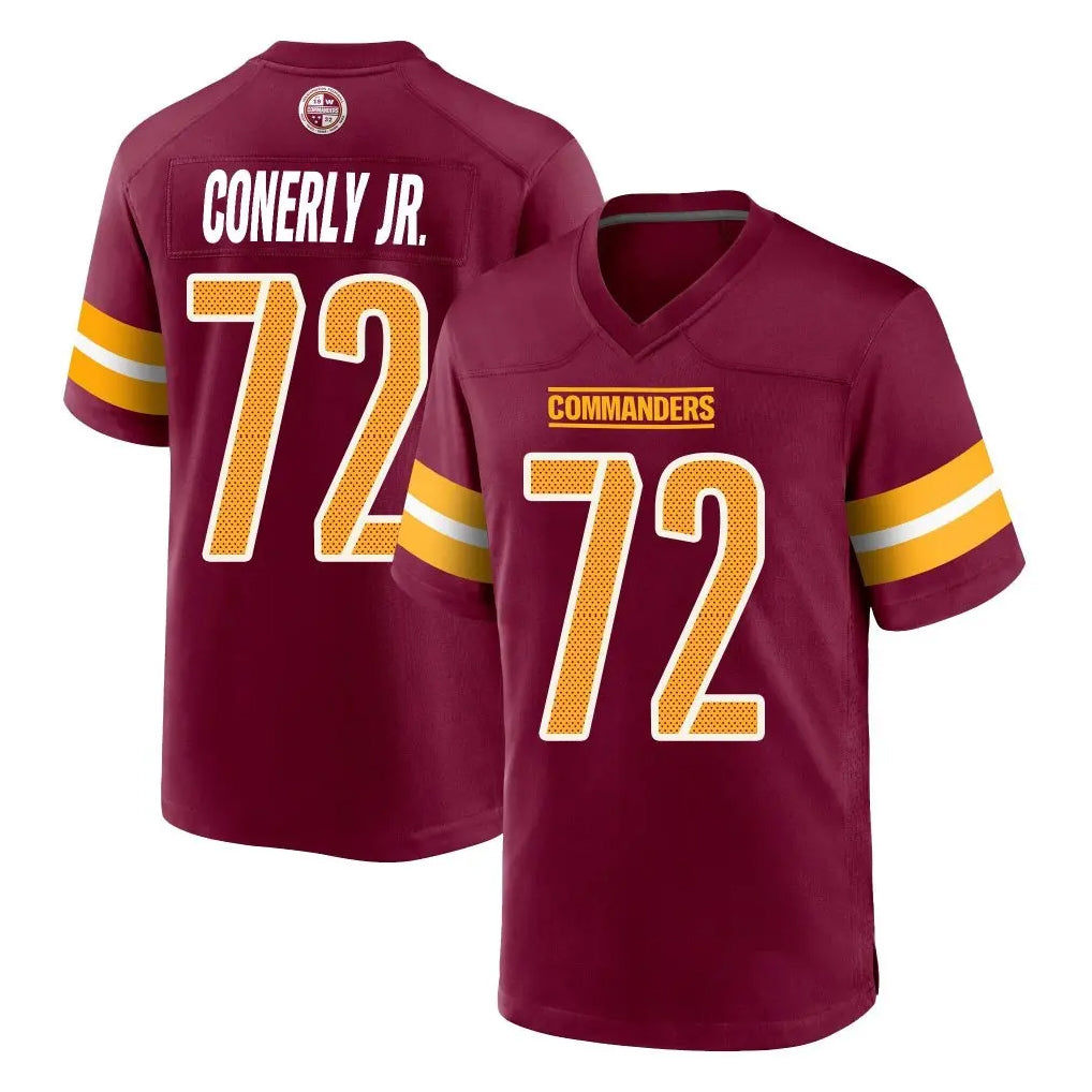 W.Commanders #72 Josh Conerly Jr. Player Burgundy Home Game Stitched Jerseys