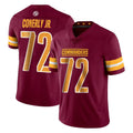W.Commanders #72 Josh Conerly Jr. Player Burgundy Limited Vapor Home Game Stitched Jerseys