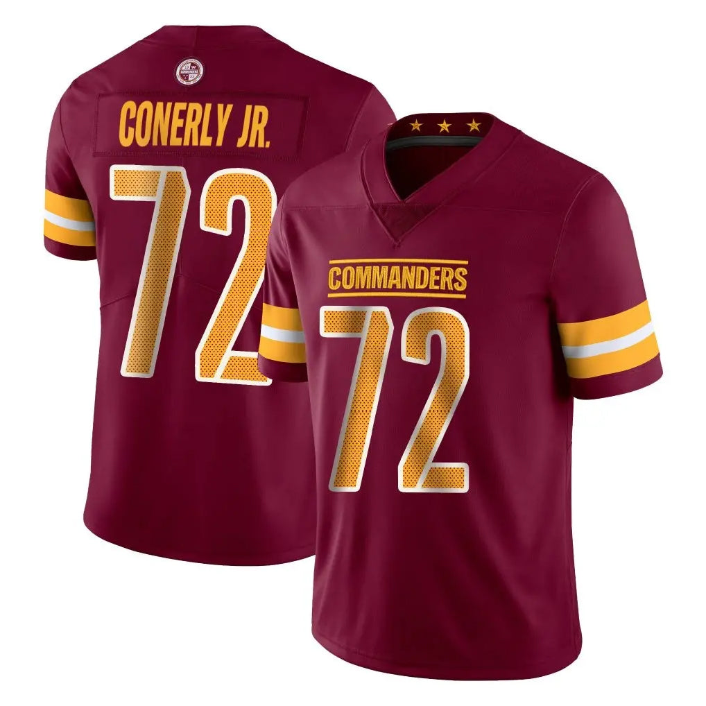W.Commanders #72 Josh Conerly Jr. Player Burgundy Limited Vapor Home Game Stitched Jerseys