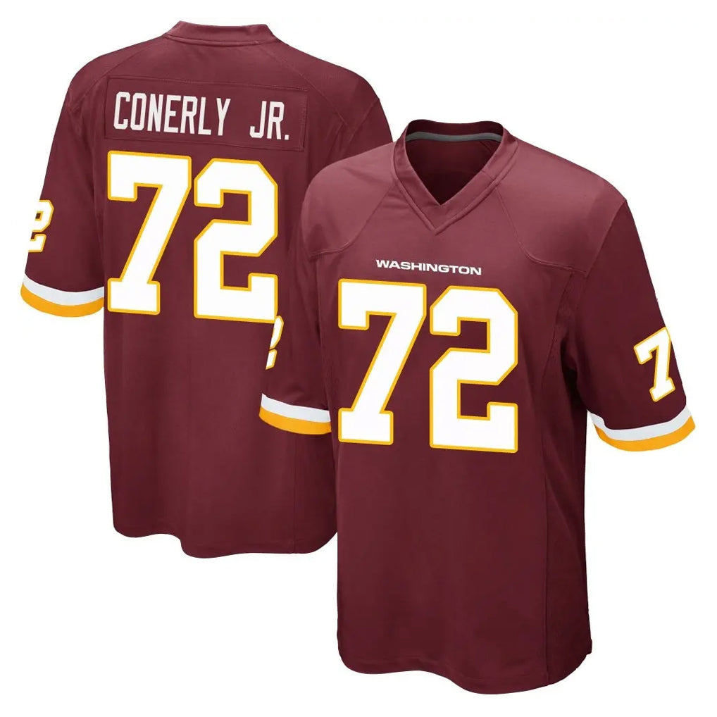 W.Commanders #72 Josh Conerly Jr. Player Burgundy Team Color Home Game Stitched Jerseys