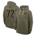 W.Commanders #72 Josh Conerly Jr. Player Olive Salute to Service Pullover Hoodies Limited Home Stitched Jerseys