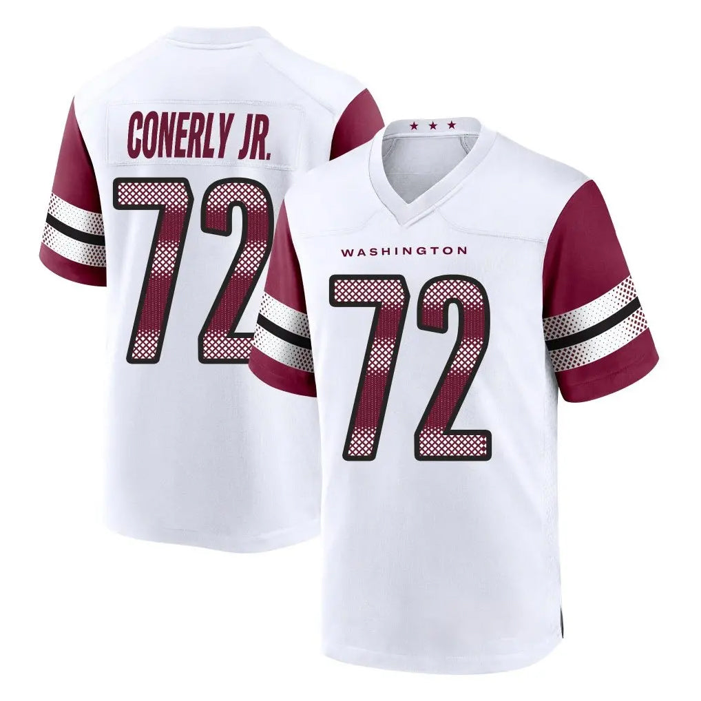 W.Commanders #72 Josh Conerly Jr. Player White Game Home Stitched Jerseys