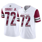 W.Commanders #72 Josh Conerly Jr. Player White Limited Vapor Home Game Stitched Jerseys