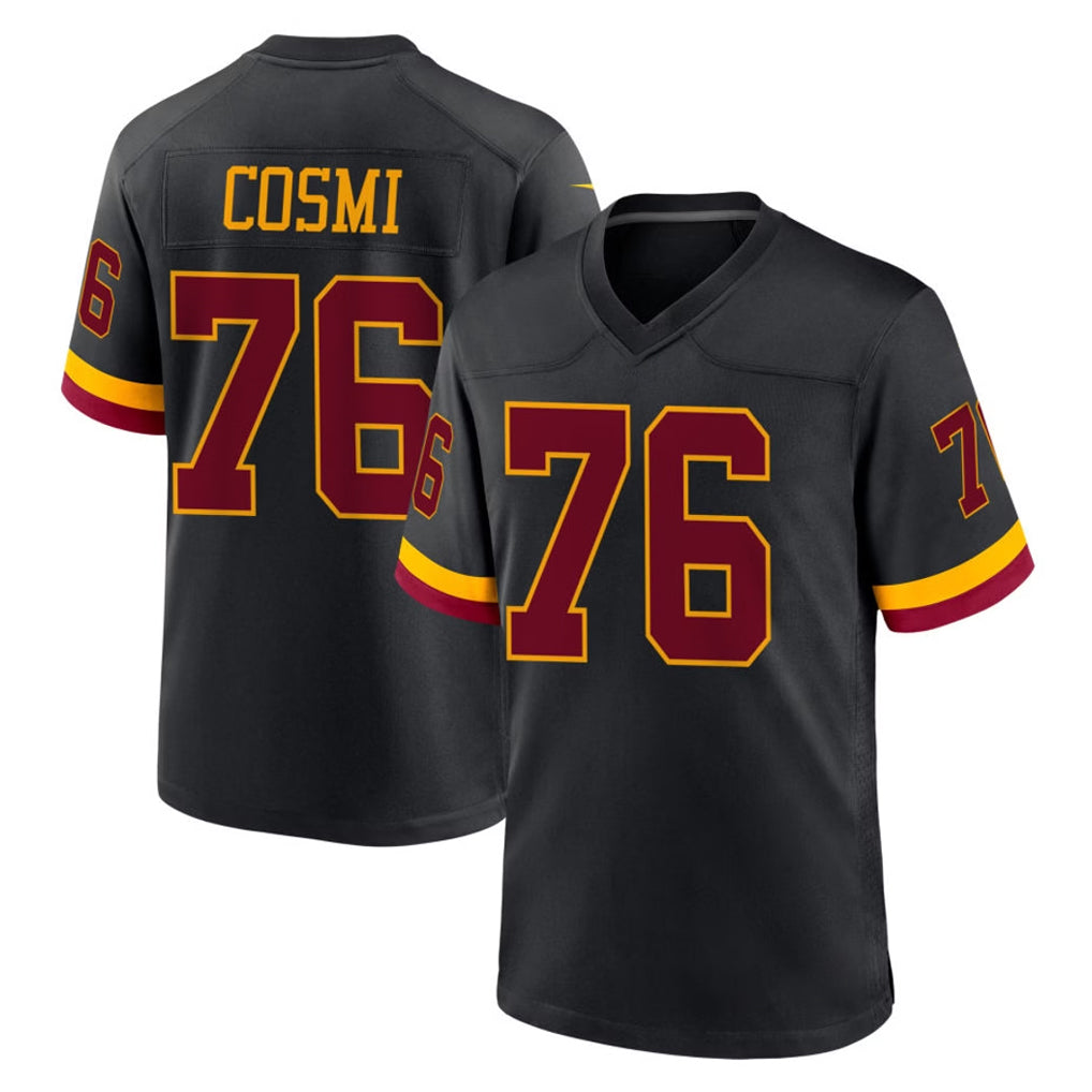W.Commanders #76 Sam Cosmi Player Black Limited Home Game Stitched Jerseys