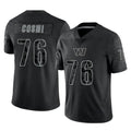 W.Commanders #76 Sam Cosmi Player Black Limited Reflective Home Game Stitched Jerseys