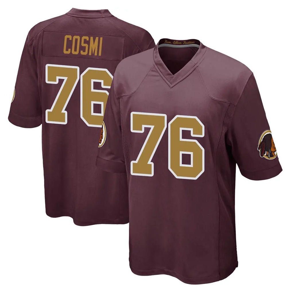 W.Commanders #76 Sam Cosmi Player Burgundy Alternate Home Game Stitched Jerseys